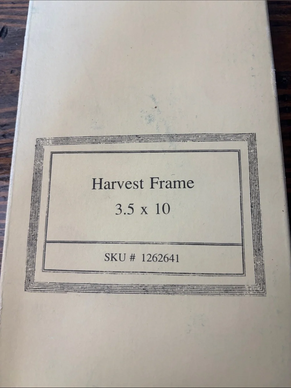 NWOT- POTTERY BARN WOODEN PICTURE FRAME 3.5” X 10”
